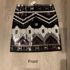 NWT Express Aztec Print Sequin Skirt